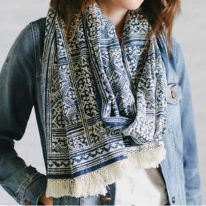 Madewell indigo tile scarf
